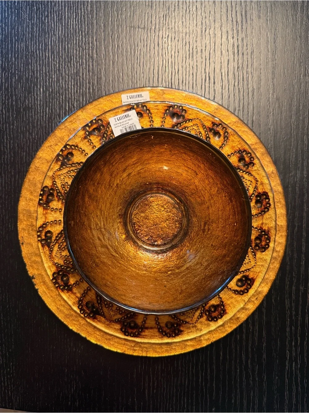 Dark gold Decorative Salad Plate - Amber Accent Plate